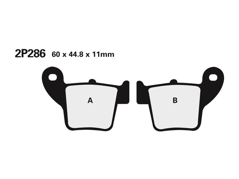 Plaquettes de frein NISSIN route /Off-Road métal fritté - 2P-286ST-MX
