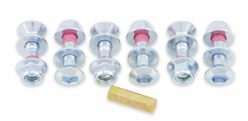 Kit vis et écrous de couronne Bolt argent par 6