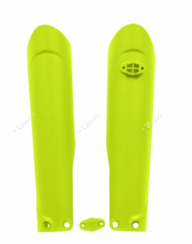 Protections de fourche RACETECH - jaune fluo