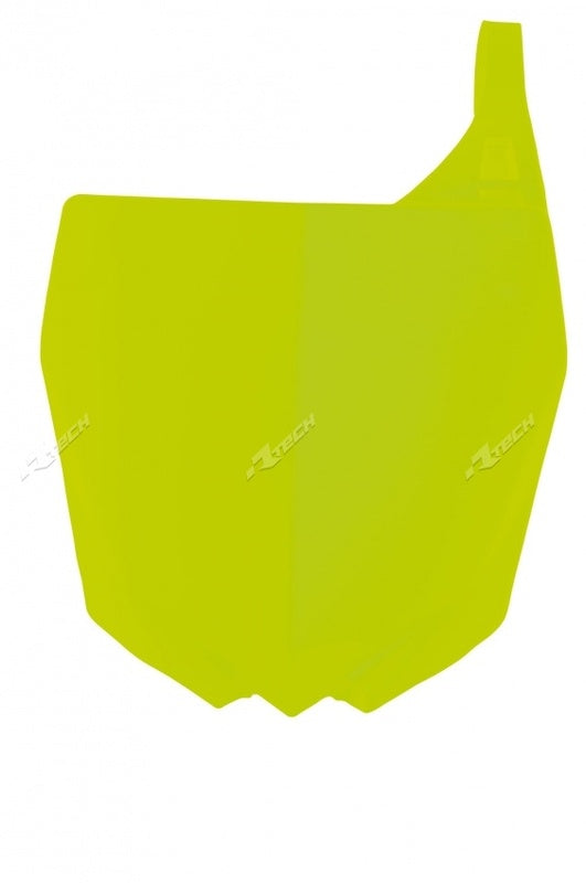 Plaque numéro frontale RACETECH jaune fluo Yamaha YZ125/250/250F/450F