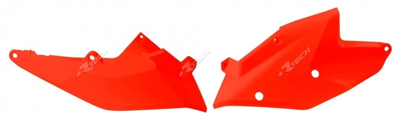 Plaques latérales RACETECH orange fluo