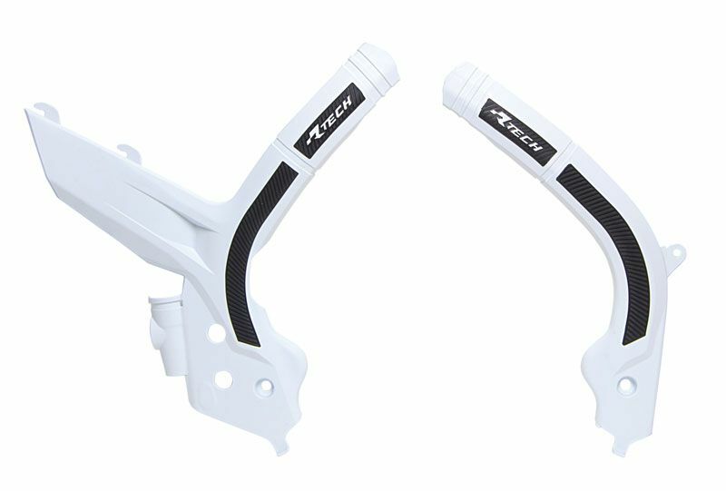Protections de cadre RACETECH bi-matières orange/noir