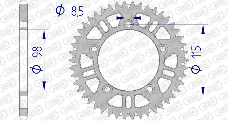 Couronne AFAM alu anti-boue - 420