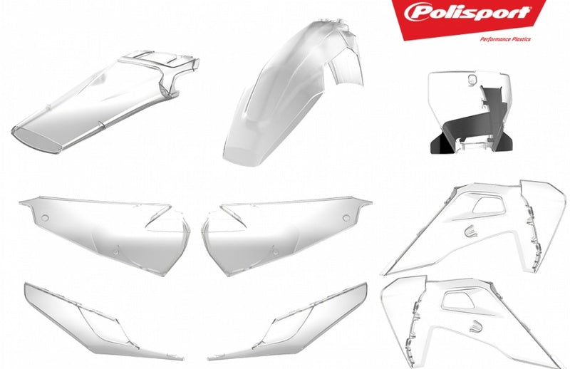 Kit plastiques POLISPORT transparent Husqvarna TC/FC