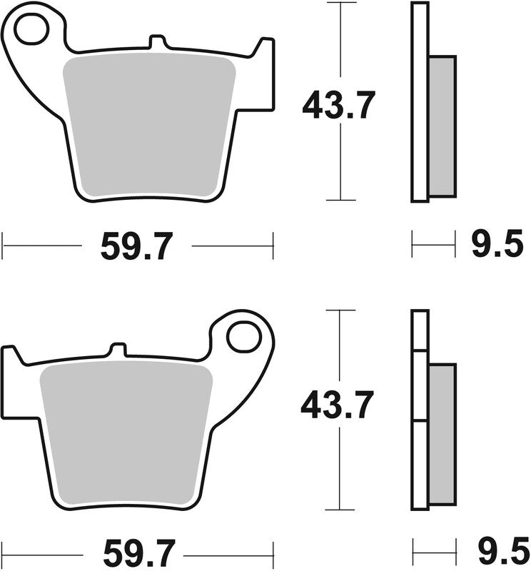 Plaquettes de frein BREMBO Off-Road métal fritté - 07HO48SX