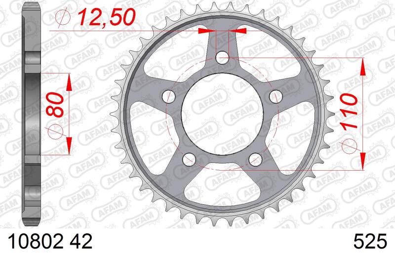 Couronne AFAM acier standard - 525
