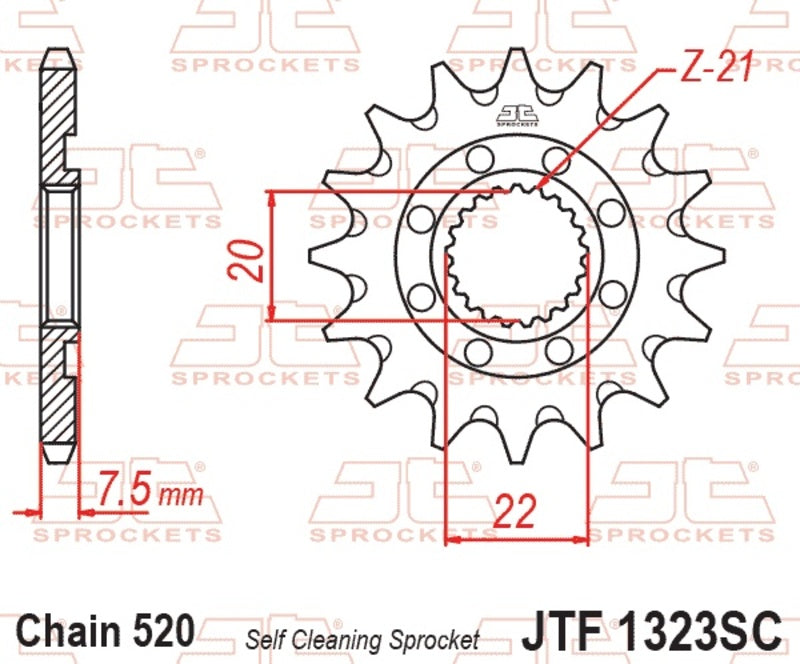 Pignon JT SPROCKETS acier anti-boue - 520