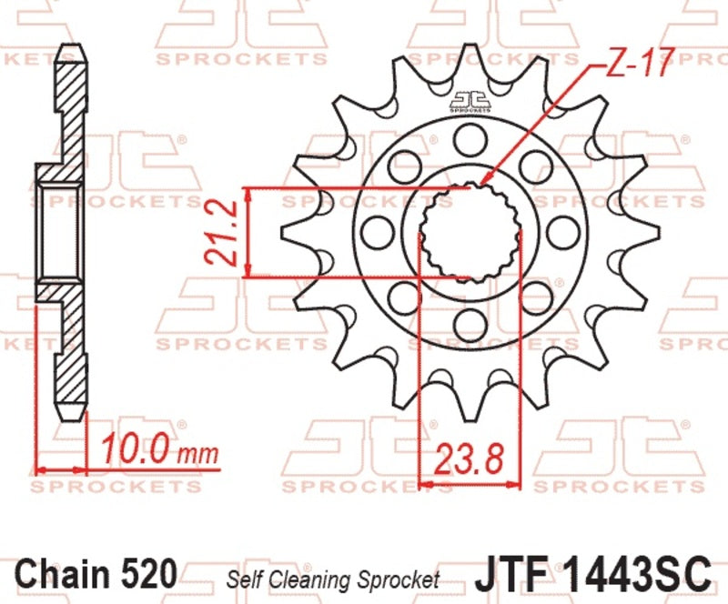 Pignon JT SPROCKETS acier anti-boue - 520