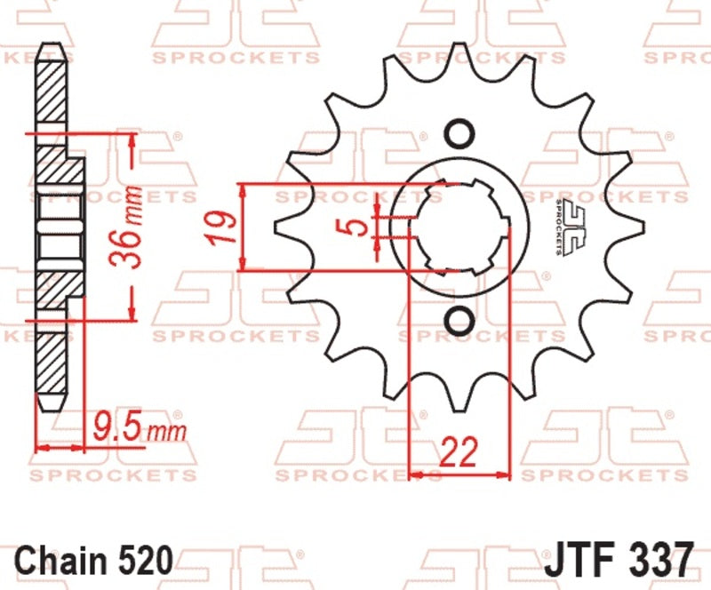 Pignon JT SPROCKETS acier standard - 520