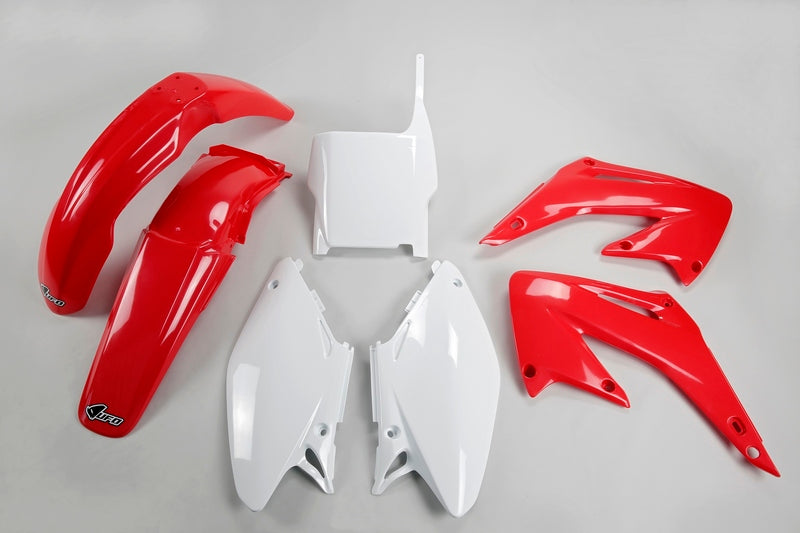 Kit plastique UFO couleur origine rouge/blanc Honda CR125R/250R