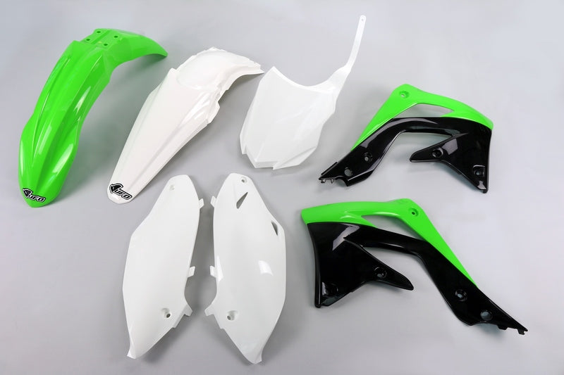 Kit plastique UFO couleur origine vert/blanc/noir Kawasaki KX450F