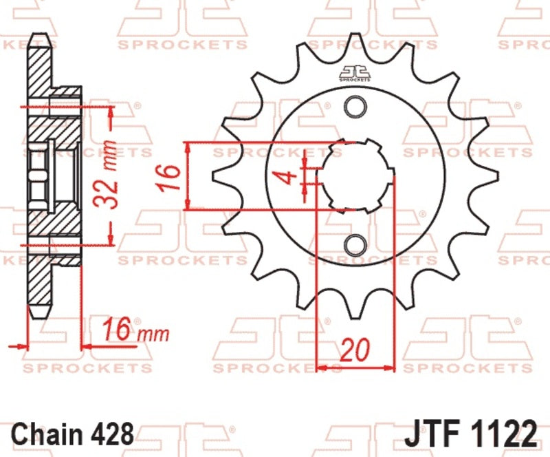 Pignon JT SPROCKETS acier standard - 428