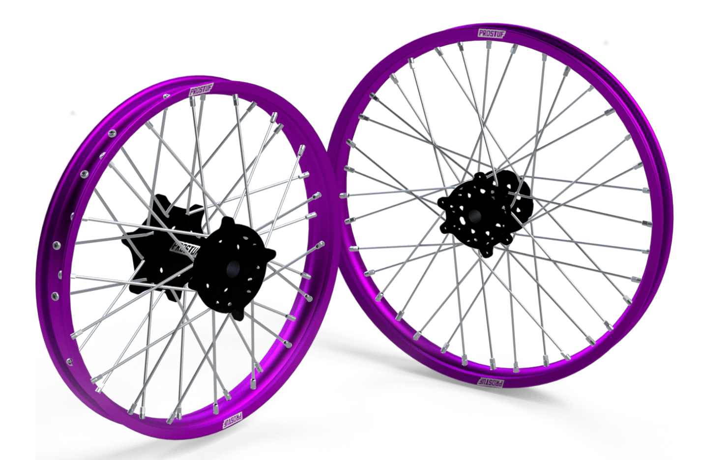 Paire de roues PROSTUF - cercles violets
