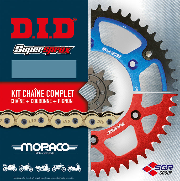 Kit chaine acier DID VX3 (joints-toriques) / Supersprox