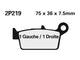 Plaquettes de frein NISSIN route /Off-Road métal fritté - 2P-219ST-MX
