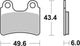Plaquettes de frein BRAKING Off-Road métal fritté - 831CM46
