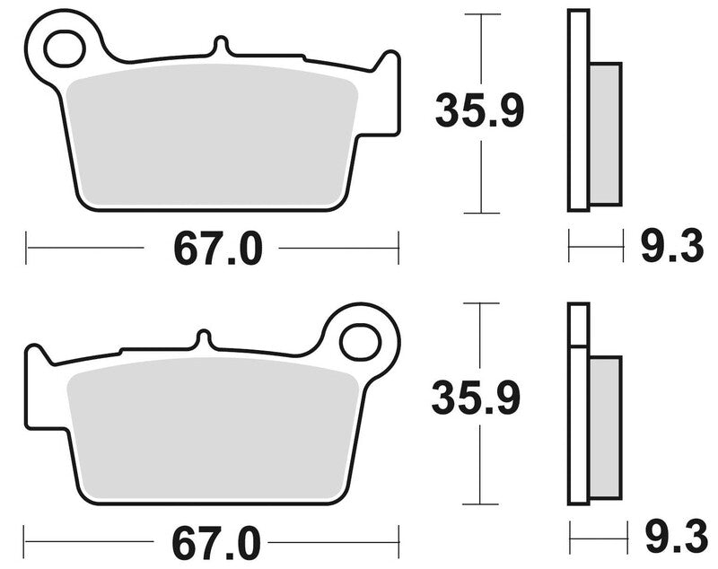 Plaquettes de frein BRAKING Off-Road/Quad métal fritté - 890CM44