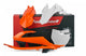 Kit plastique POLISPORT avec cache boîte à air/plaques latérales couleur origine (2016) KTM SX65