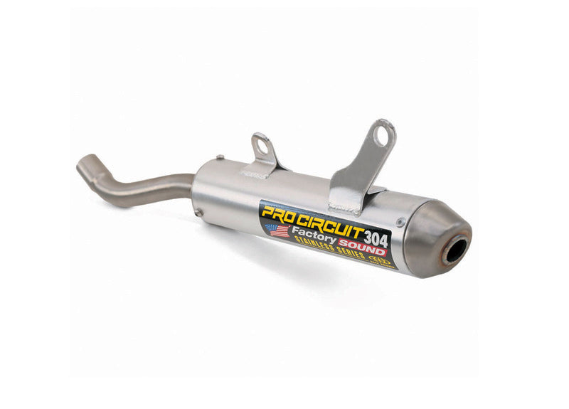 Silencieux PRO CIRCUIT 304 alu brossé/casquette inox Suzuki RM125