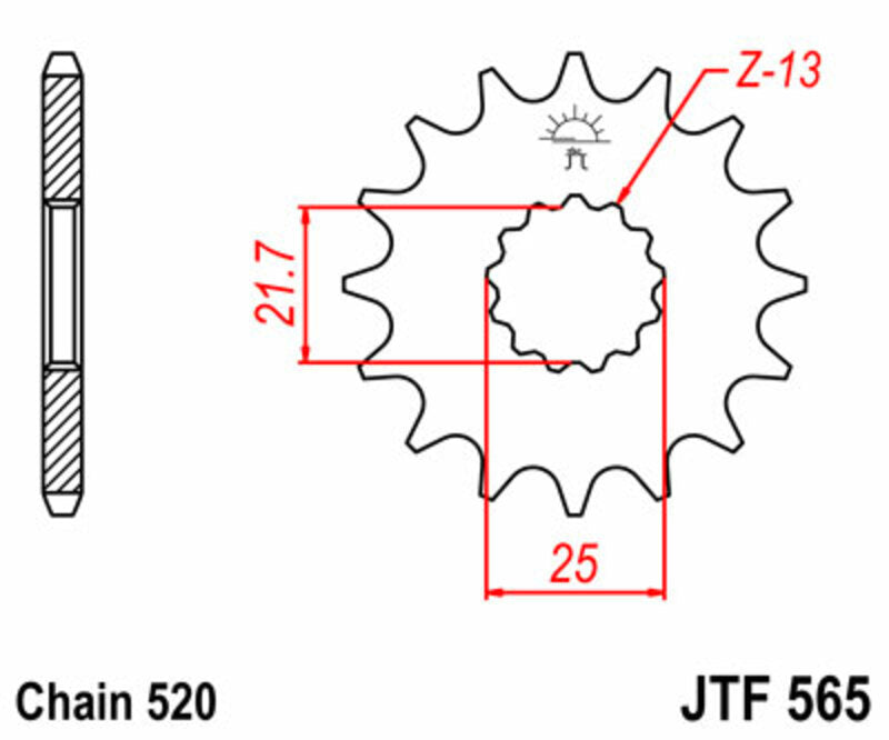 Pignon JT SPROCKETS acier standard - 520