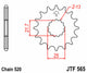 Pignon JT SPROCKETS acier standard - 520