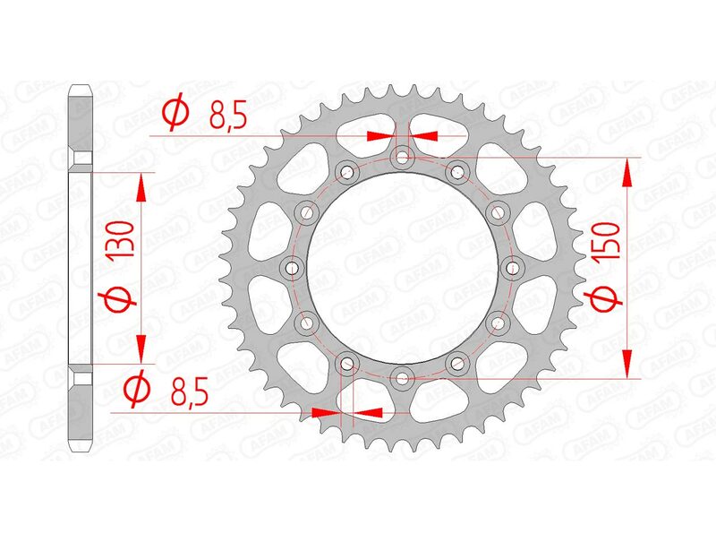 Couronne AFAM acier anti-boue - 520