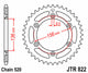 Couronne JT SPROCKETS acier standard - 520