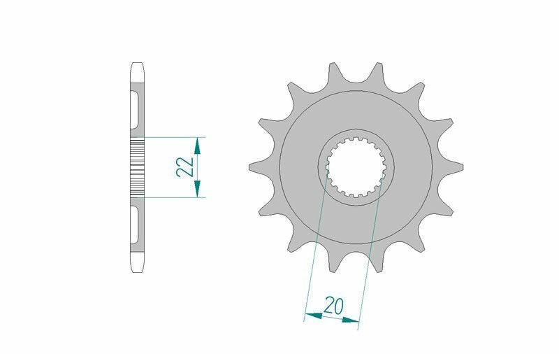 Pignon AFAM acier standard - 520