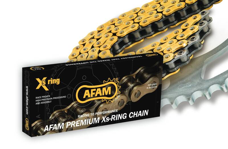 Chaine de transmission AFAM 520 XSR - Joints Xs-Ring - attache à riveter