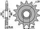 Pignon PBR acier standard - 520