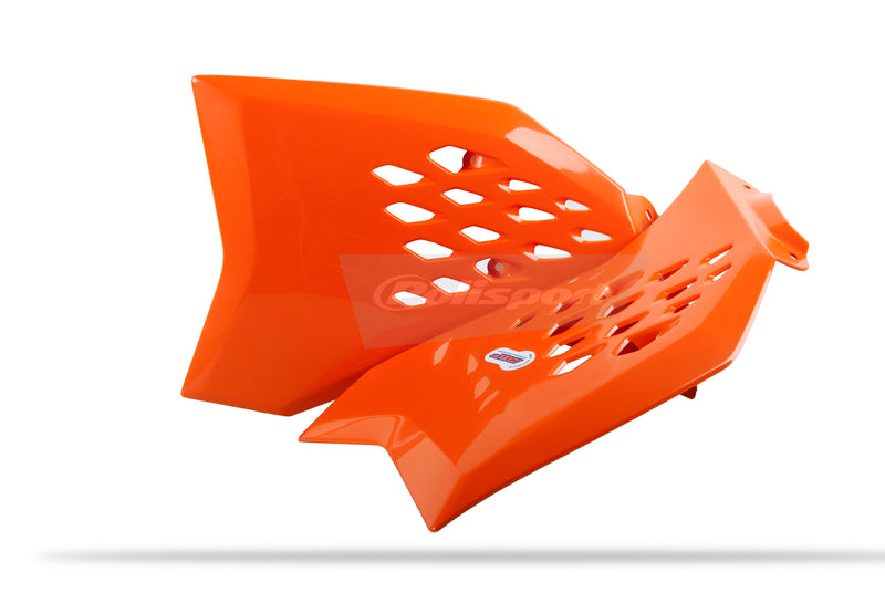 Ouïes de radiateur POLISPORT couleur origine 11-15 orange KTM SX65
