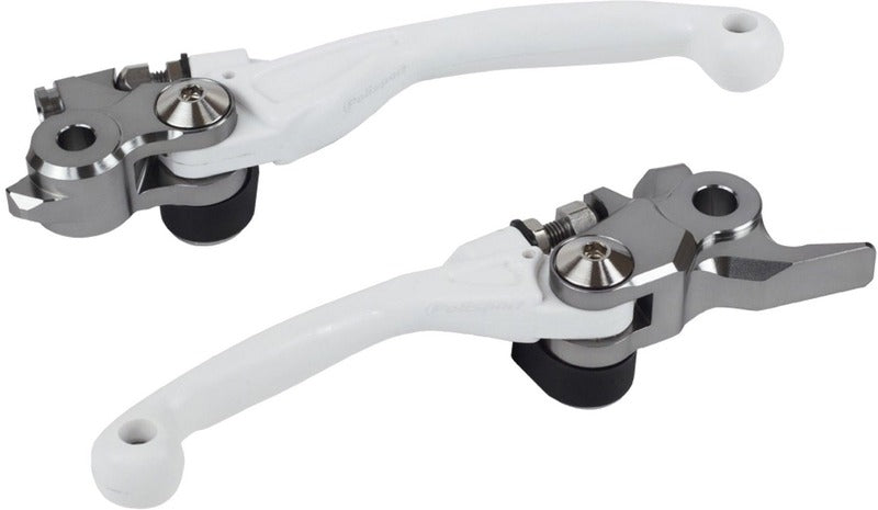 Jeu de leviers POLISPORT Pivor Incassable blanc - KTM / Husqvarna