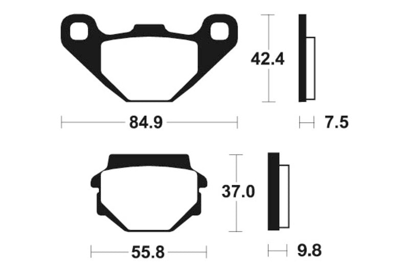 Plaquettes de frein TECNIUM MX/Quad métal fritté - MO46
