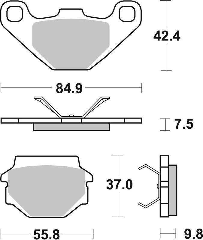 Plaquettes de frein BREMBO route carbone céramique - 07BB0708