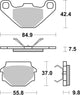 Plaquettes de frein BREMBO route carbone céramique - 07BB0708