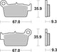 Plaquettes de frein BREMBO Off-Road métal fritté - 07YA41SX