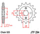 Pignon JT SPROCKETS acier standard - 525