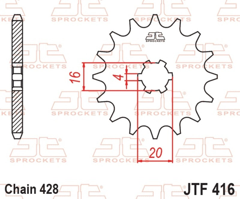Pignon JT SPROCKETS acier standard - 428