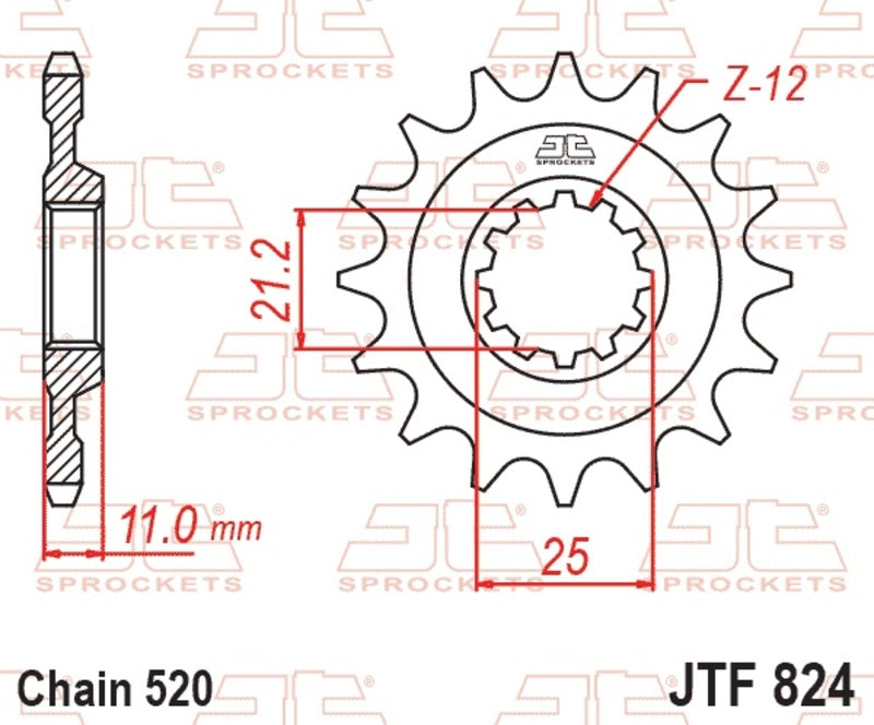 Pignon JT SPROCKETS acier standard - 520