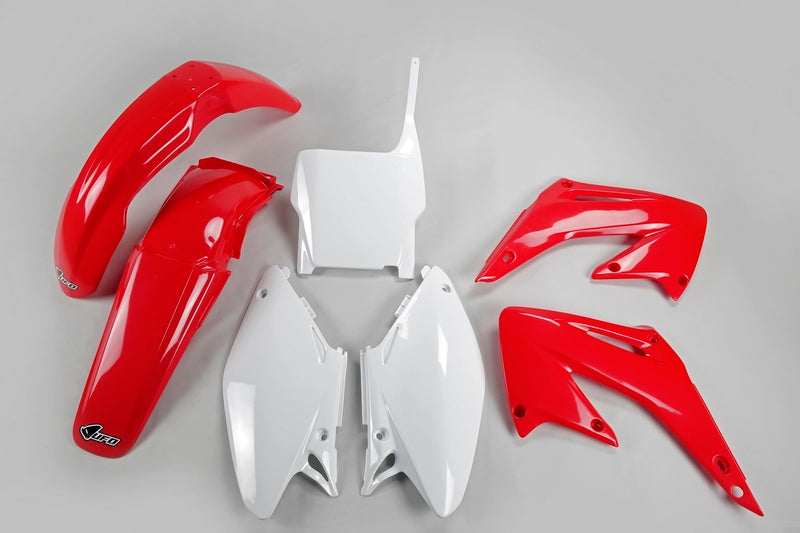 Kit plastique UFO couleur origine rouge/blanc Honda CR125R/250R