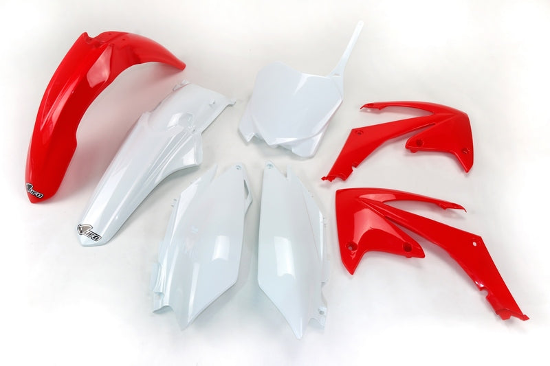 Kit plastique UFO couleur origine rouge/blanc Honda CRF250R/450R