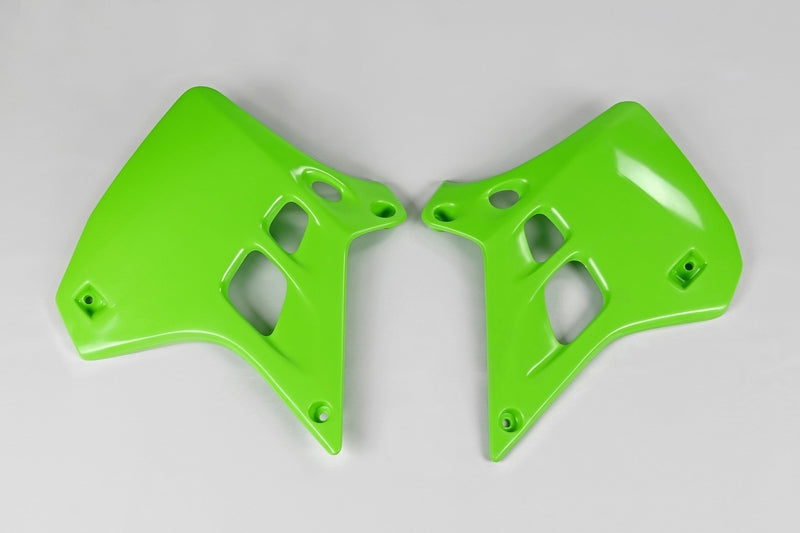 Ouïes de radiateur UFO vert Kawasaki KX125