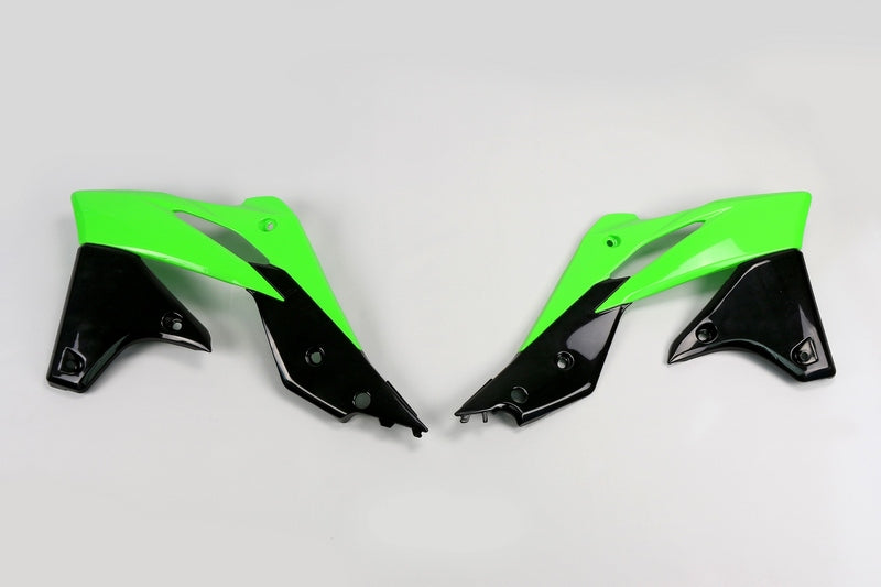 Ouïes de radiateur UFO couleur origine 2013 vert/noir Kawasaki KX250F