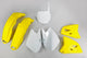 Kit plastique UFO couleur origine jaune/blanc Suzuki RM125/250