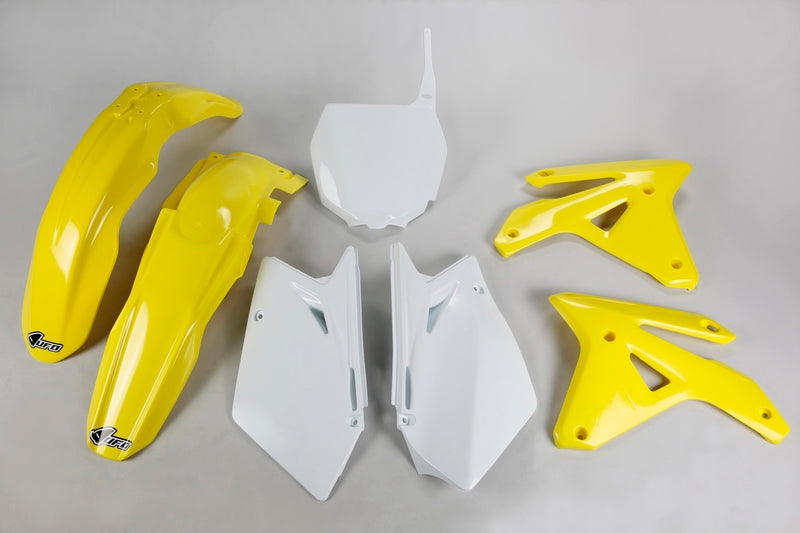 Kit plastique UFO couleur origine jaune/blanc Suzuki RM-Z450