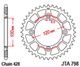 Couronne JT SPROCKETS alu standard - 428