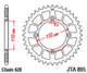Couronne JT SPROCKETS alu standard - 428