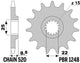 Pignon PBR acier percé - 520