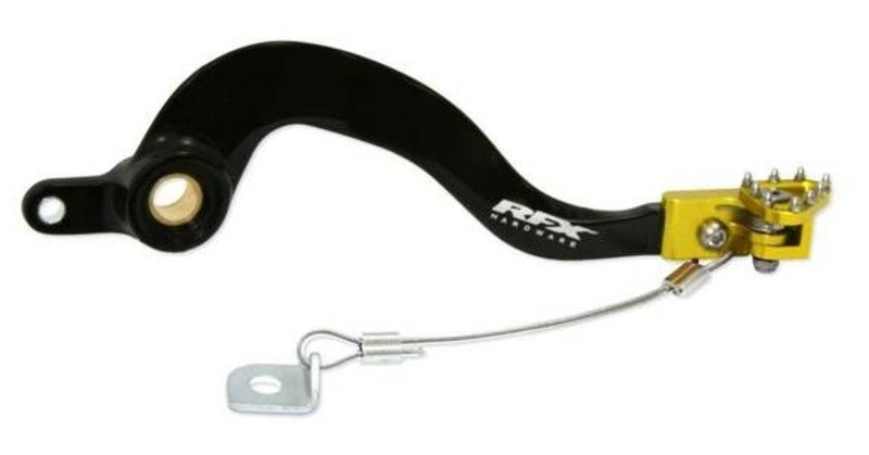 Pédale de frein RFX Pro Series - embout fixe - noir/jaune