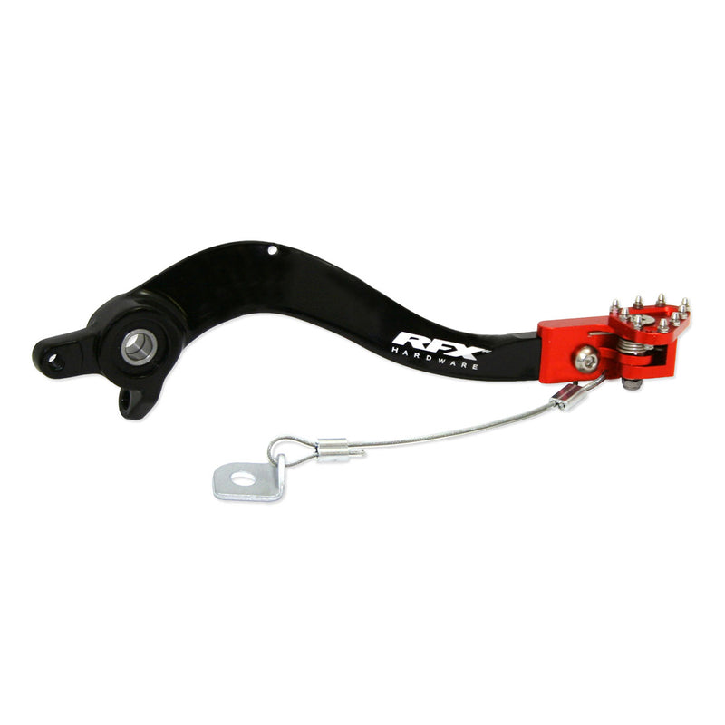 Pédale de frein RFX Pro Series - embout repliable - noir/orange